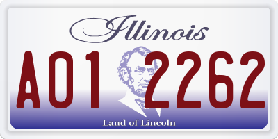 IL license plate A012262