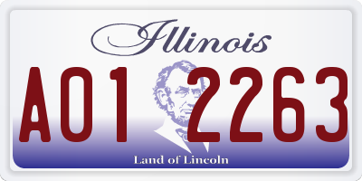 IL license plate A012263