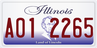 IL license plate A012265