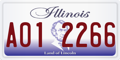 IL license plate A012266