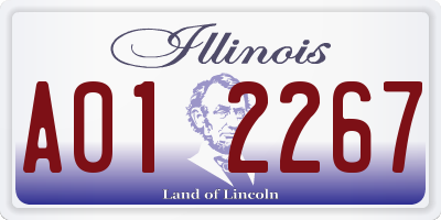 IL license plate A012267