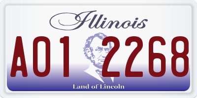 IL license plate A012268