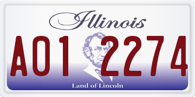 IL license plate A012274