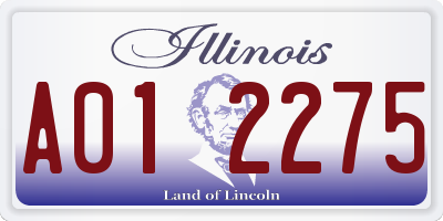 IL license plate A012275