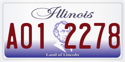 IL license plate A012278