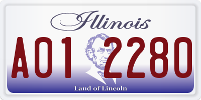 IL license plate A012280