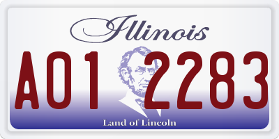 IL license plate A012283