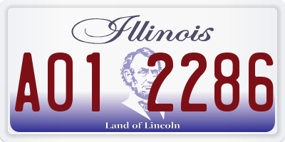 IL license plate A012286