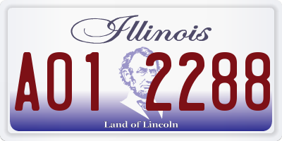 IL license plate A012288