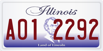 IL license plate A012292