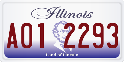 IL license plate A012293