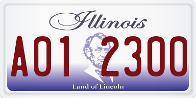 IL license plate A012300