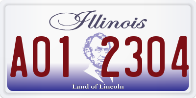 IL license plate A012304