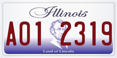 IL license plate A012319