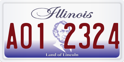 IL license plate A012324