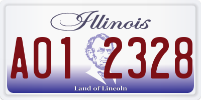 IL license plate A012328