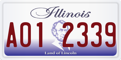 IL license plate A012339