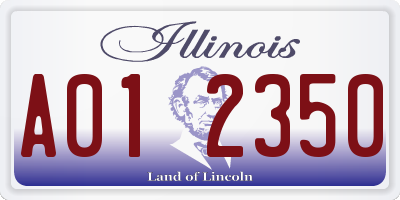 IL license plate A012350