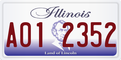 IL license plate A012352