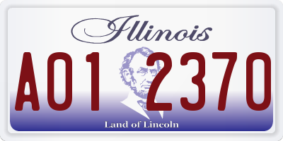 IL license plate A012370