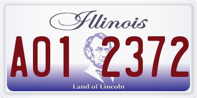 IL license plate A012372