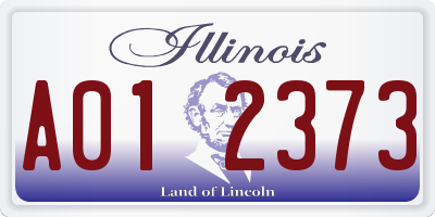 IL license plate A012373