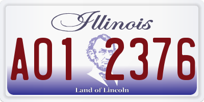 IL license plate A012376