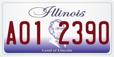 IL license plate A012390