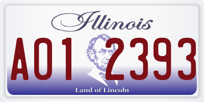 IL license plate A012393