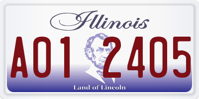 IL license plate A012405