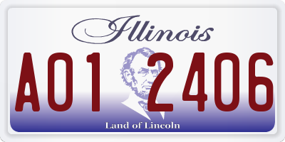 IL license plate A012406