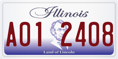 IL license plate A012408