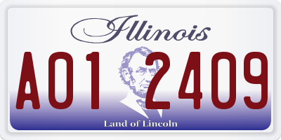IL license plate A012409