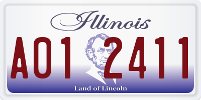 IL license plate A012411