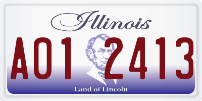 IL license plate A012413