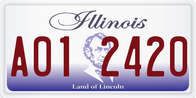 IL license plate A012420