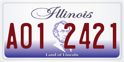 IL license plate A012421