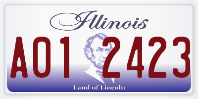 IL license plate A012423