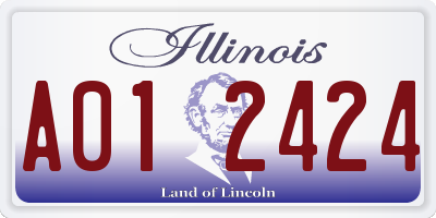 IL license plate A012424