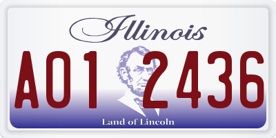 IL license plate A012436