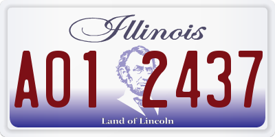 IL license plate A012437