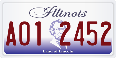IL license plate A012452