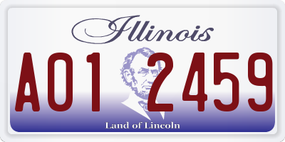 IL license plate A012459