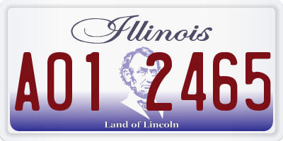 IL license plate A012465