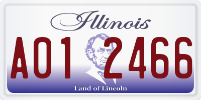 IL license plate A012466