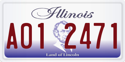 IL license plate A012471