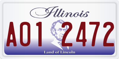 IL license plate A012472