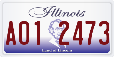 IL license plate A012473