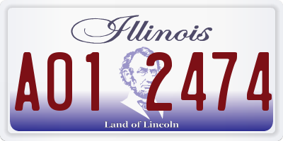 IL license plate A012474