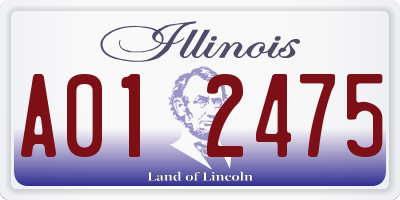 IL license plate A012475